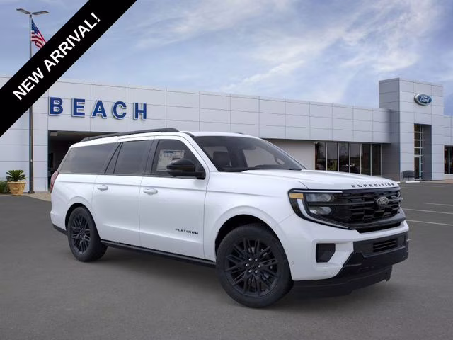 2026 Star White Metallic Tri-Coat Ford Expedition Max Platinum 4X4 SUV