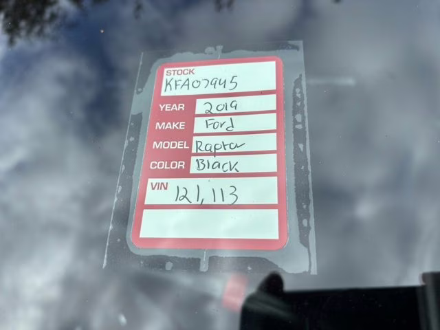 2019 Agate Black Metallic Ford F-150 Raptor 4X4 Truck