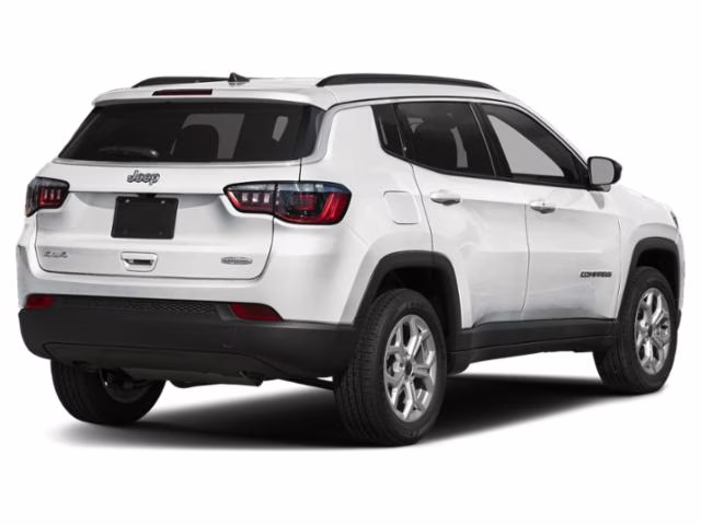 2025 Bright White Clearcoat Jeep Compass Latitude 4X4 SUV