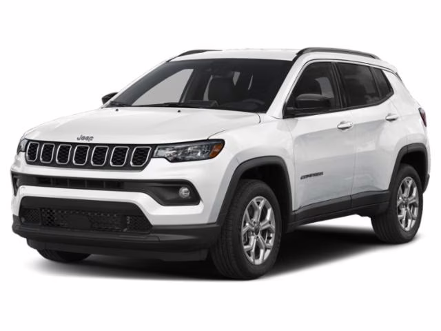 2025 Bright White Clearcoat Jeep Compass Latitude 4X4 SUV