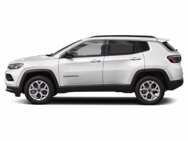 2025 Bright White Clearcoat Jeep Compass Latitude 4X4 SUV