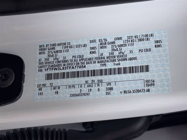 2026 Oxford White Ford F-150 XLT 4X4 Truck