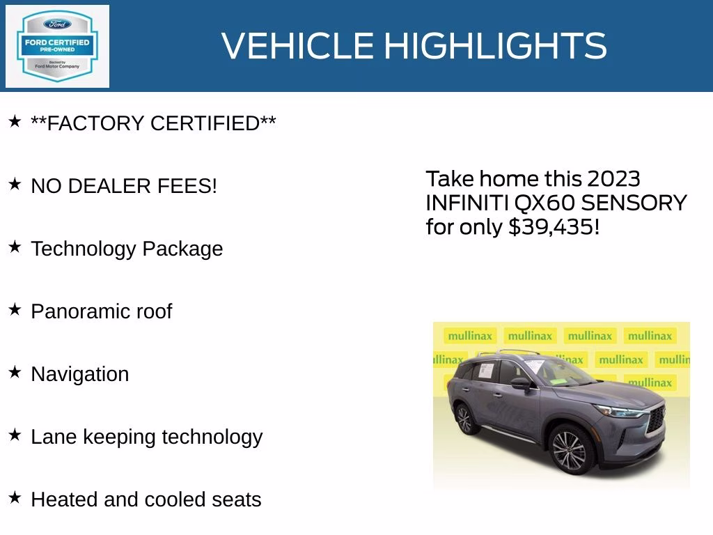 2023 Moonbow Blue INFINITI QX60 Sensory AWD SUV