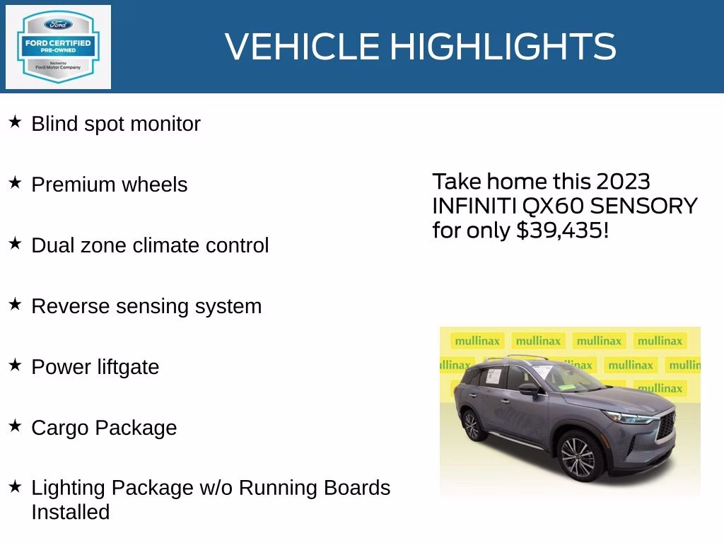 2023 Moonbow Blue INFINITI QX60 Sensory AWD SUV