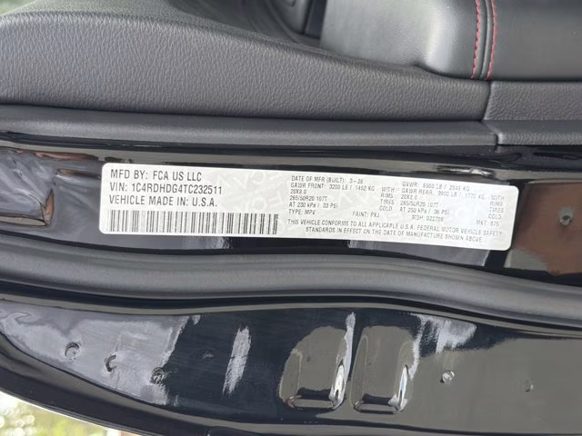 2026 DB Black Clearcoat Dodge Durango GT RWD SUV