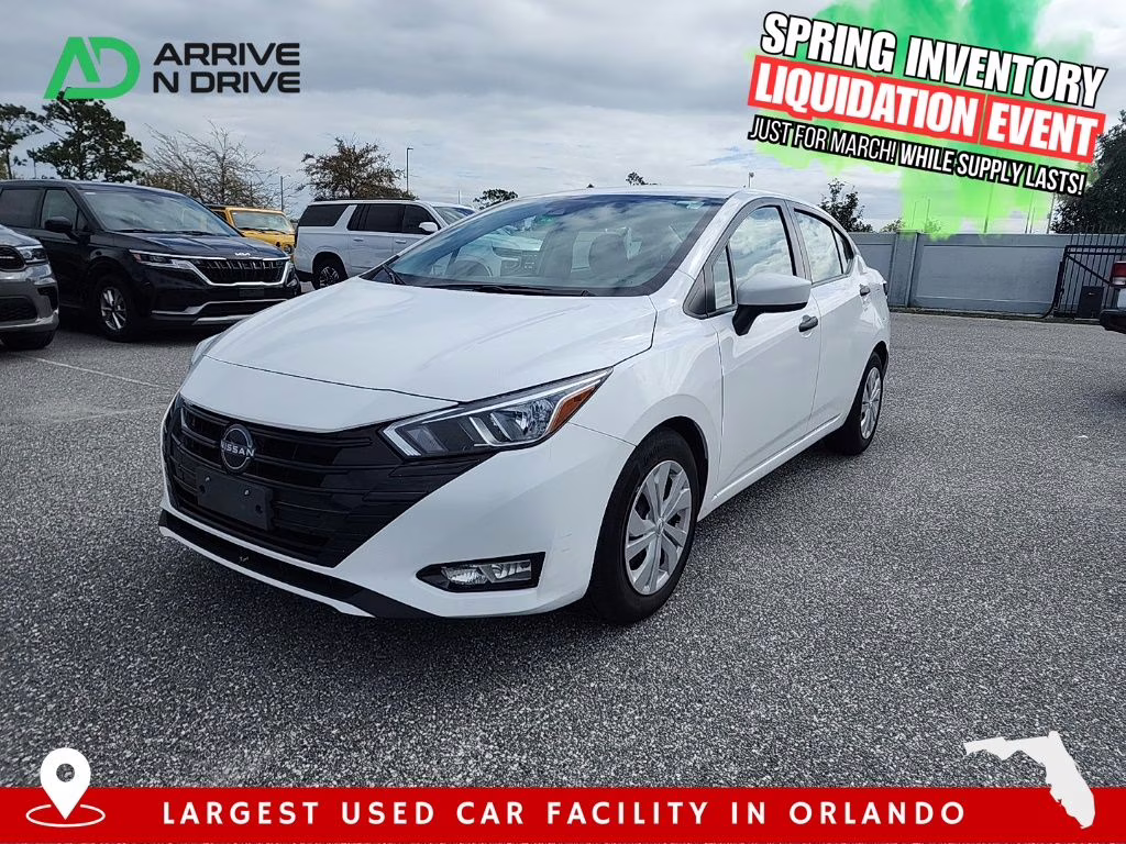 2024 Aspen White Tricoat Nissan Versa 1.6 S FWD Sedan
