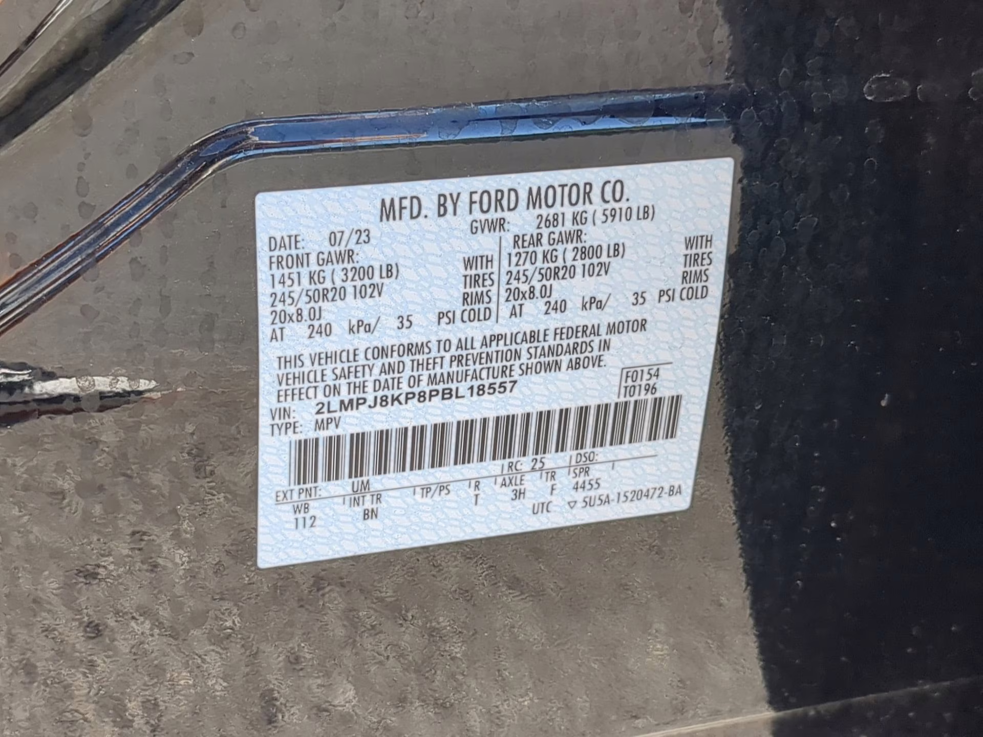 2023 Infinite Black Metallic Clearcoat Lincoln Nautilus Reserve AWD SUV