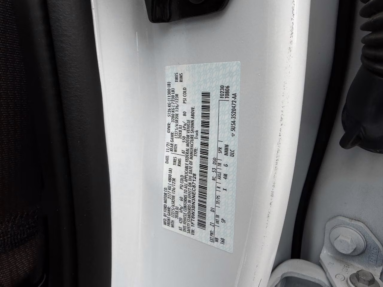 2022 Oxford White Ford Super Duty F-350 SRW King Ranch 4X4 Truck