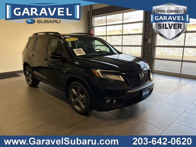 2019 Black Honda Passport Touring FWD SUV