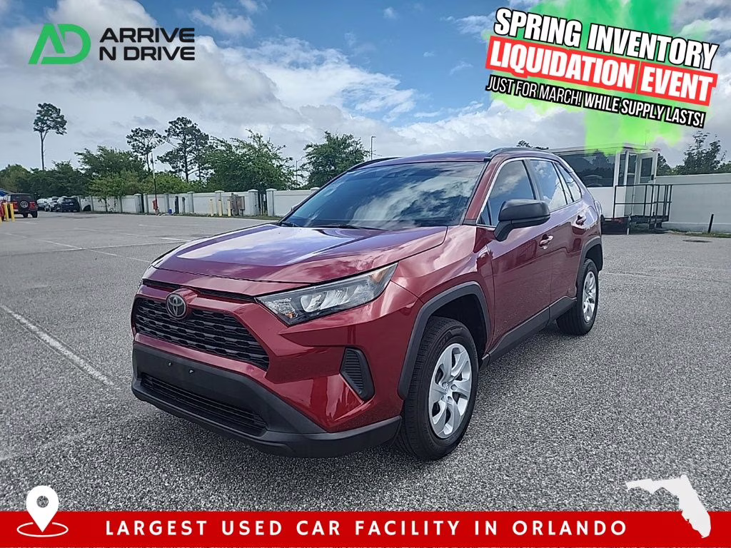 2019 Maroon Toyota RAV4 LE FWD SUV