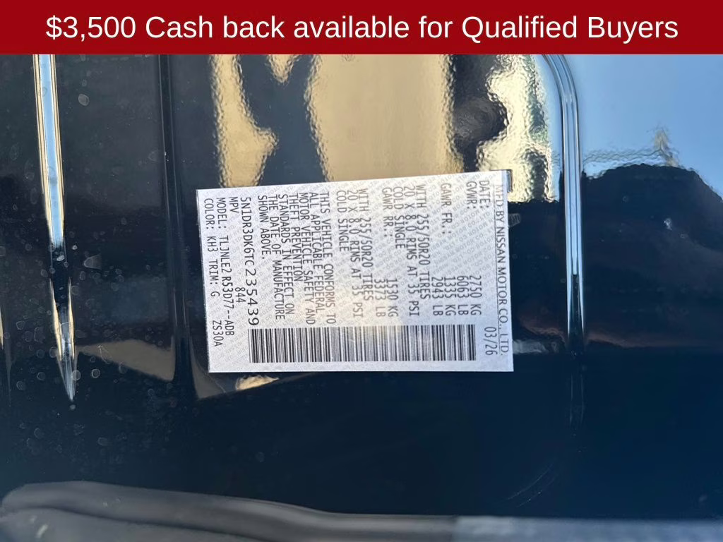 2026 Super Black Nissan Pathfinder Platinum 4X4 SUV