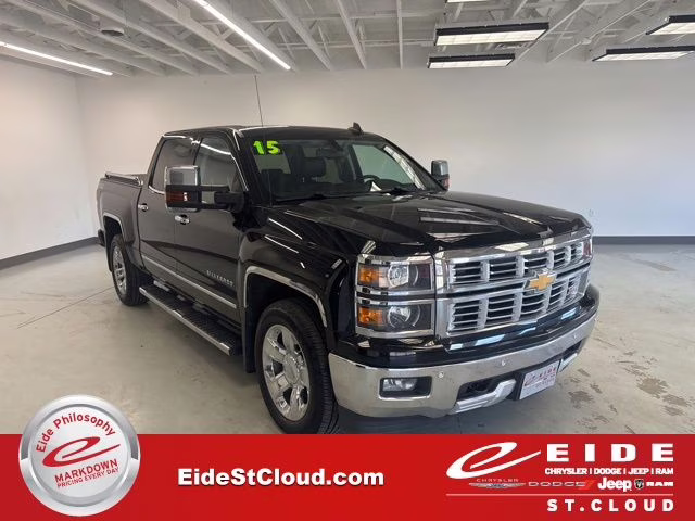 2015 Black Chevrolet Silverado 1500 LTZ 4X4 Truck