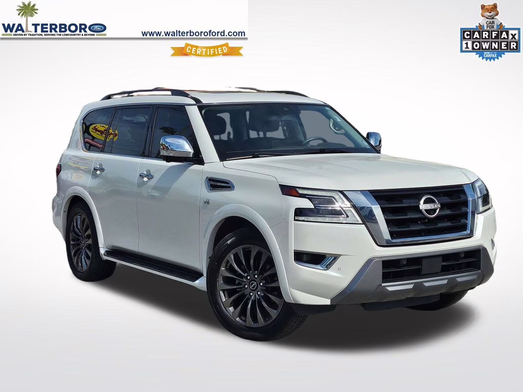 2022 Aspen White Tricoat Nissan Armada Platinum RWD SUV