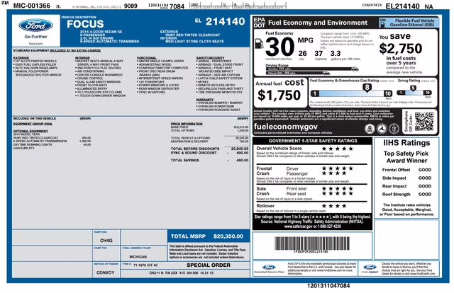 2014 Ruby Red Ford Focus SE FWD Sedan