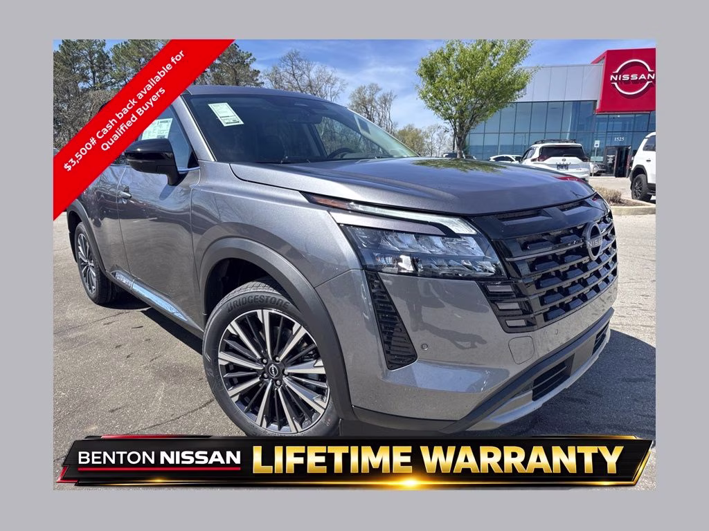 2026 Gun Metallic Nissan Pathfinder Platinum FWD SUV