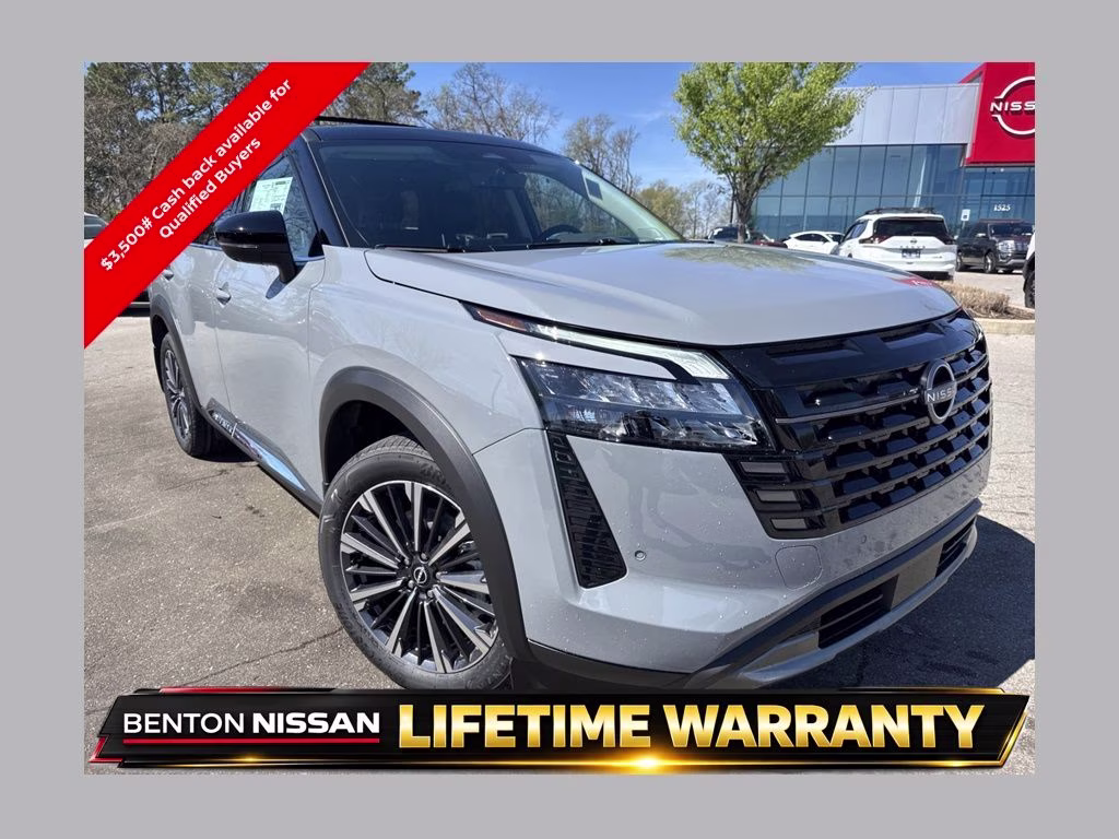2026 Boulder Gray/Super Black Nissan Pathfinder Platinum FWD SUV