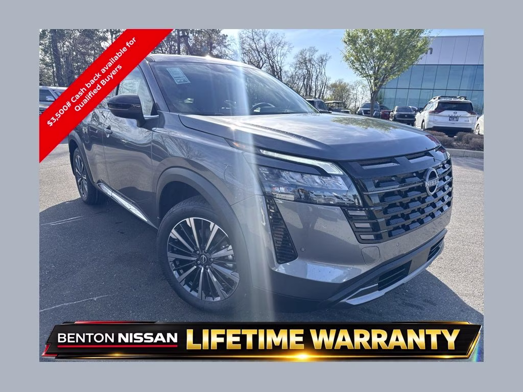 2026 Gun Metallic Nissan Pathfinder Platinum FWD SUV