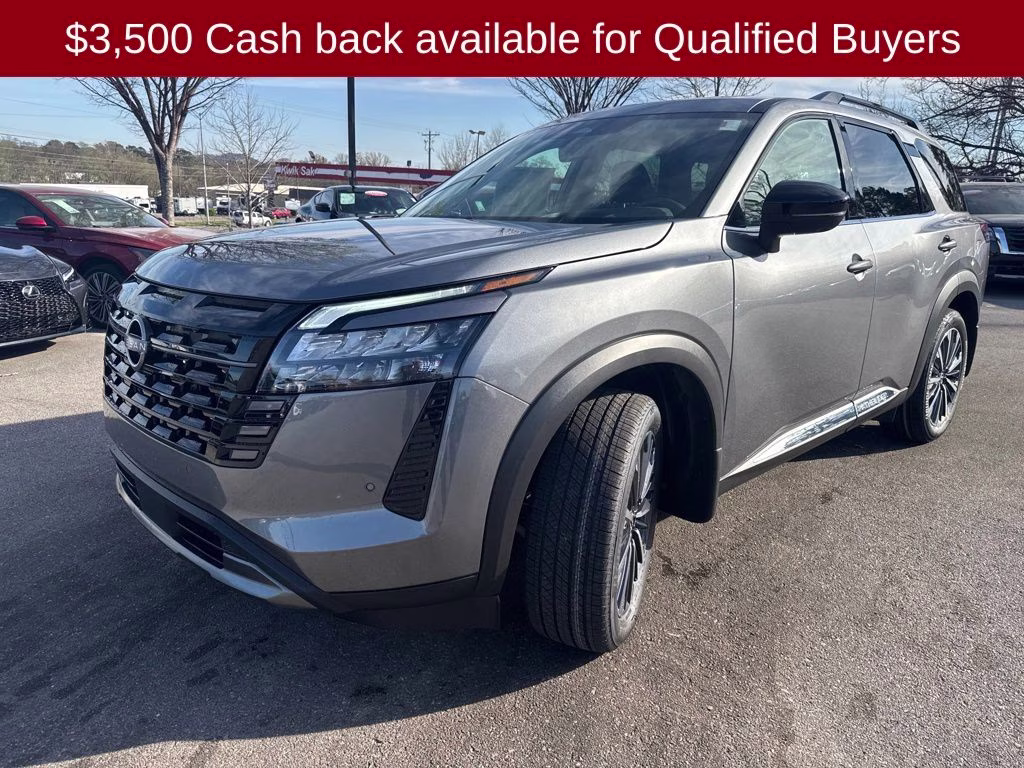 2026 Gun Metallic Nissan Pathfinder Platinum FWD SUV