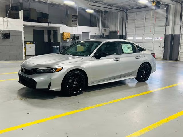 2026 Solar Silver Metallic Honda Civic Sport FWD Sedan