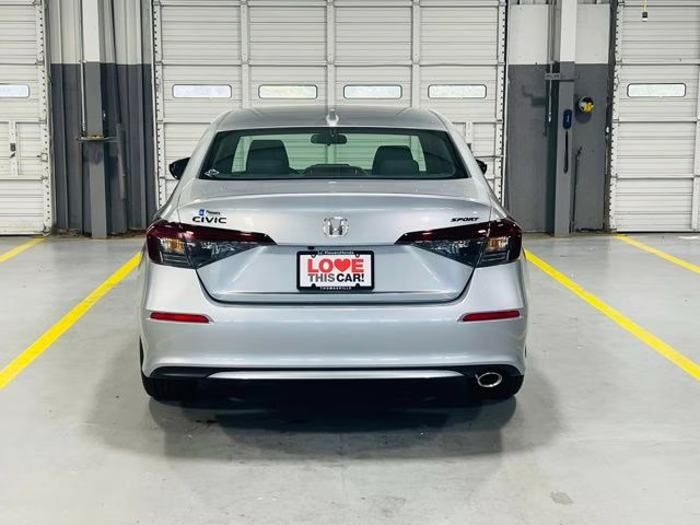 2026 Solar Silver Metallic Honda Civic Sport FWD Sedan