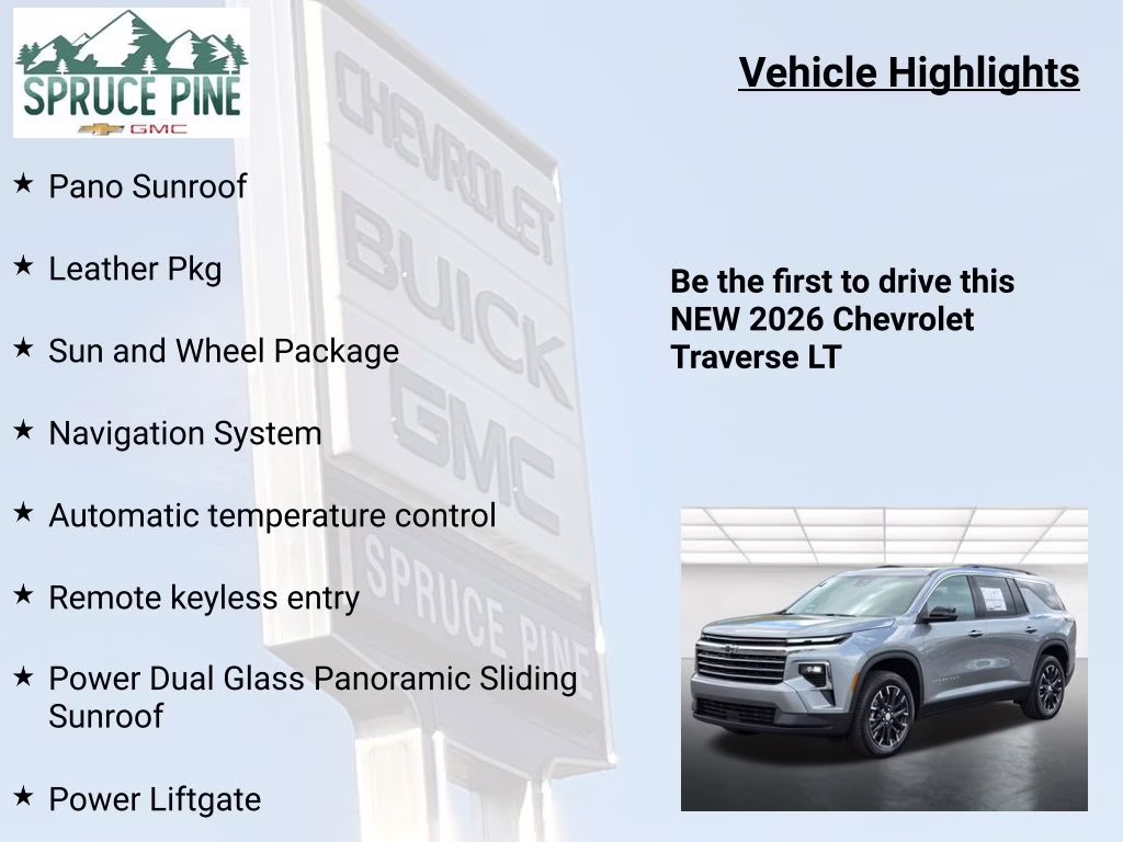 2026 Sterling Gray Metallic Chevrolet Traverse LT FWD SUV