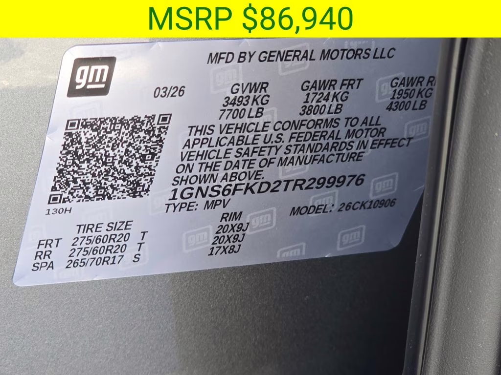 2026 Sterling Gray Metallic Chevrolet Suburban Premier 4X4 SUV