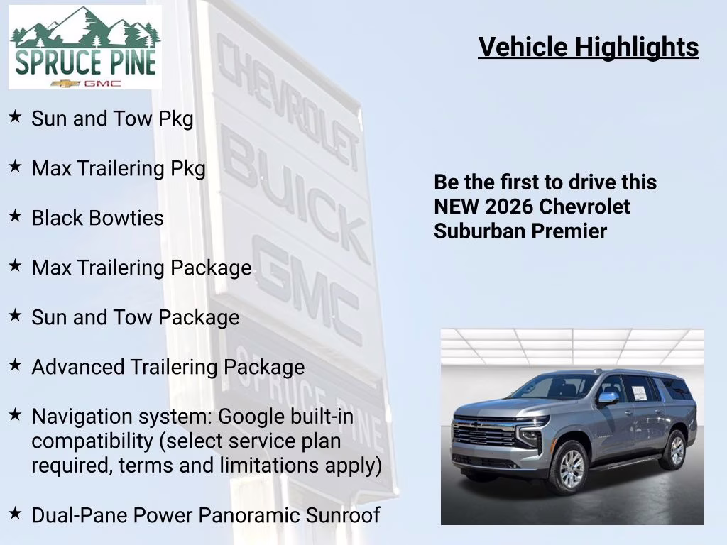 2026 Sterling Gray Metallic Chevrolet Suburban Premier 4X4 SUV
