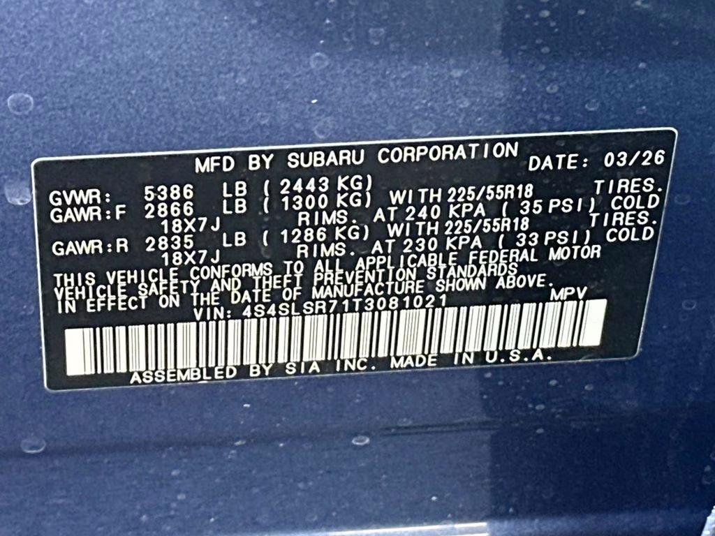 2026 Daybreak Blue Pearl Subaru Forester Limited Hybrid AWD SUV