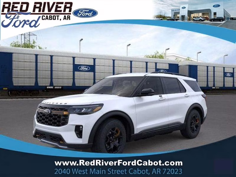 2026 Star White Metallic Tri-Coat Ford Explorer Tremor 4X4 SUV