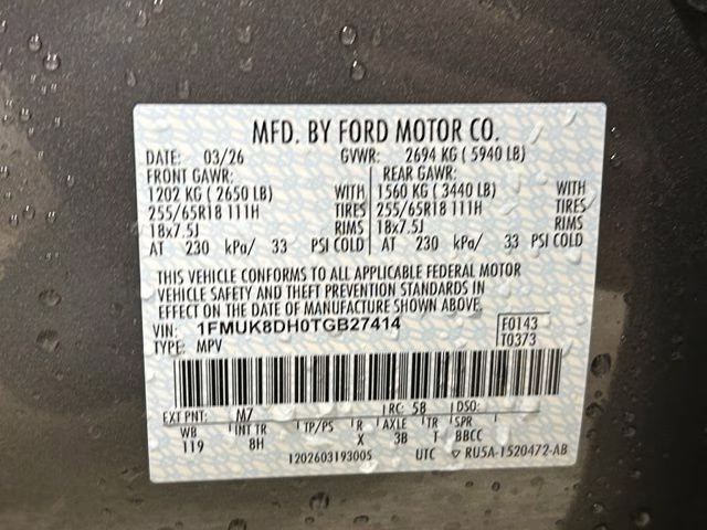 2026 Carbonized Gray Ford Explorer Active 4X4 SUV