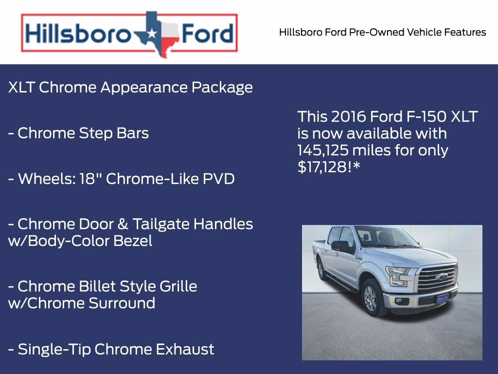 2016 Ingot Silver Metallic Ford F-150 XLT RWD Truck