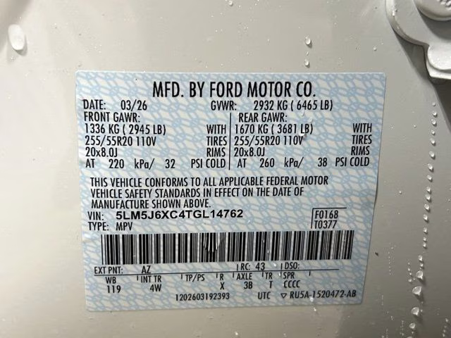 2026 Pristine White Metallic Tri-Coat Lincoln Aviator Premiere AWD SUV