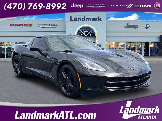 2017 Black Chevrolet Corvette Z51 1LT RWD Coupe