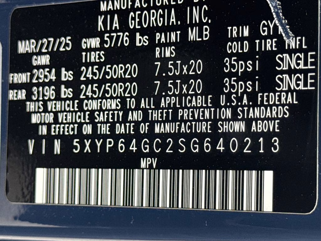 2025 Midnight Lake Blue Kia Telluride S FWD SUV