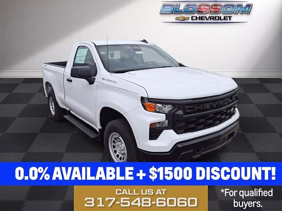 2026 Summit White Chevrolet Silverado 1500 WT 4X4 Truck
