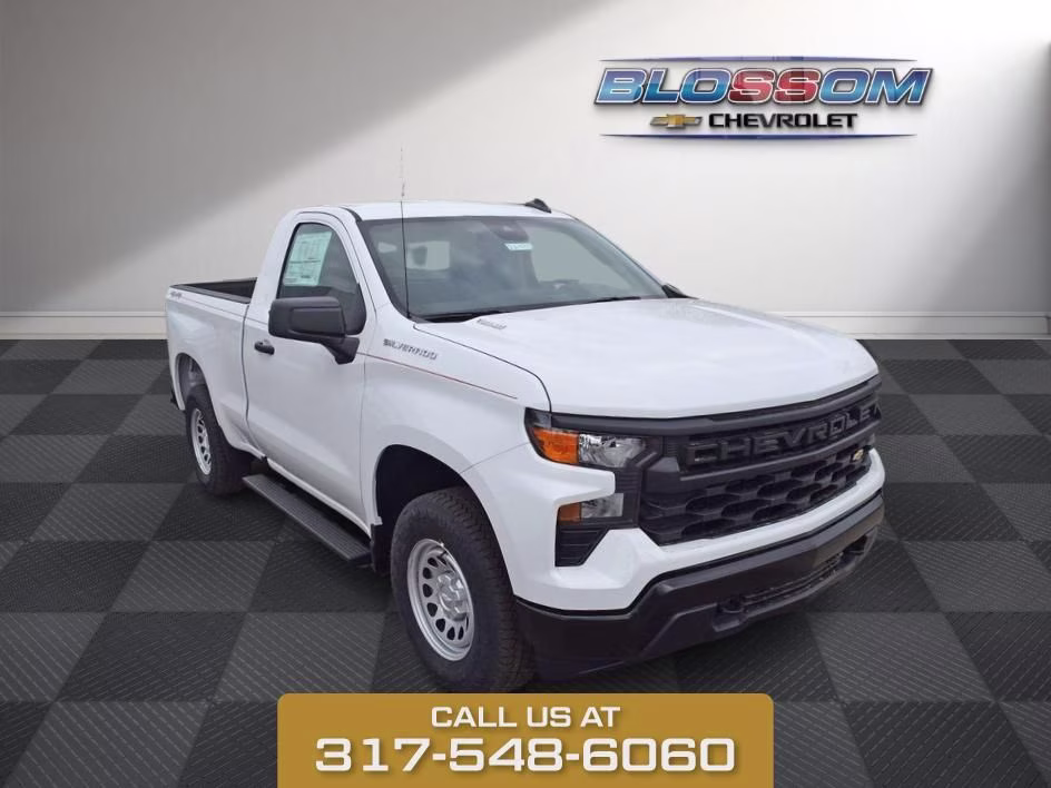 2026 Summit White Chevrolet Silverado 1500 WT 4X4 Truck