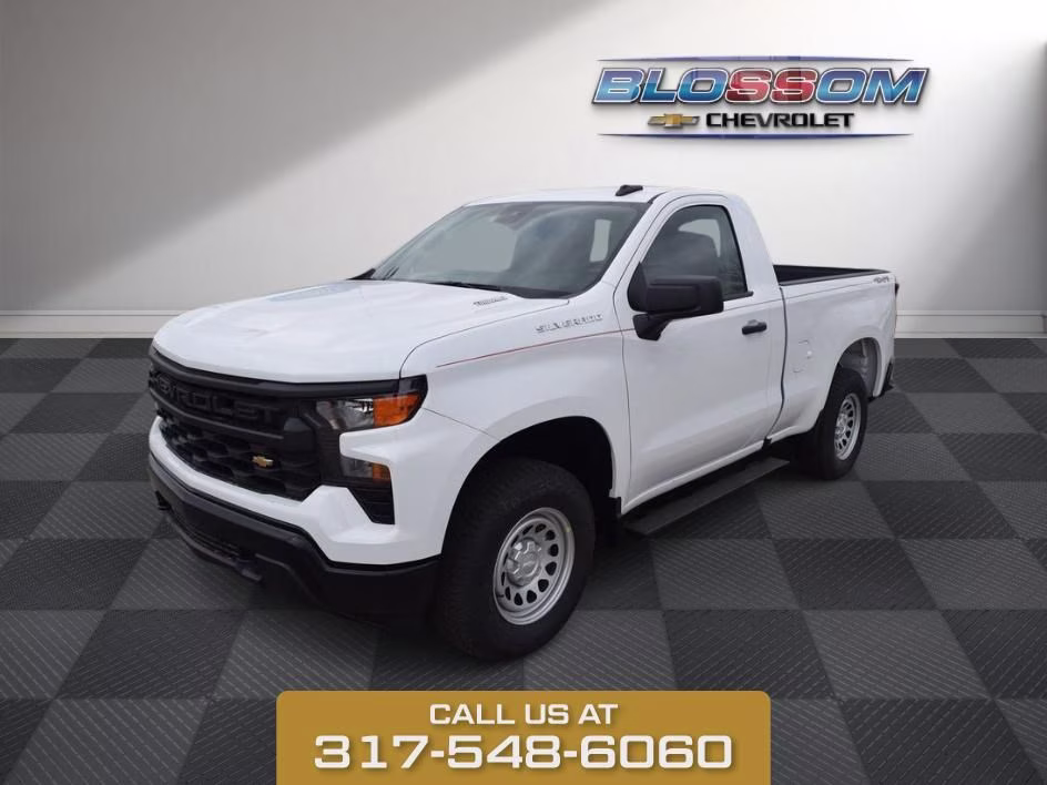 2026 Summit White Chevrolet Silverado 1500 WT 4X4 Truck
