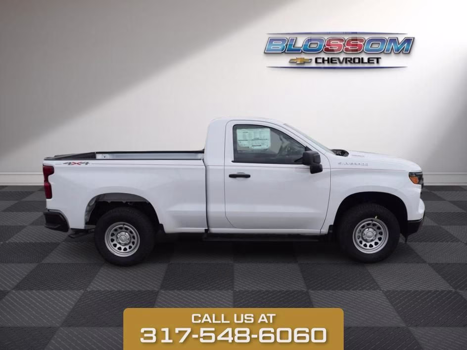 2026 Summit White Chevrolet Silverado 1500 WT 4X4 Truck