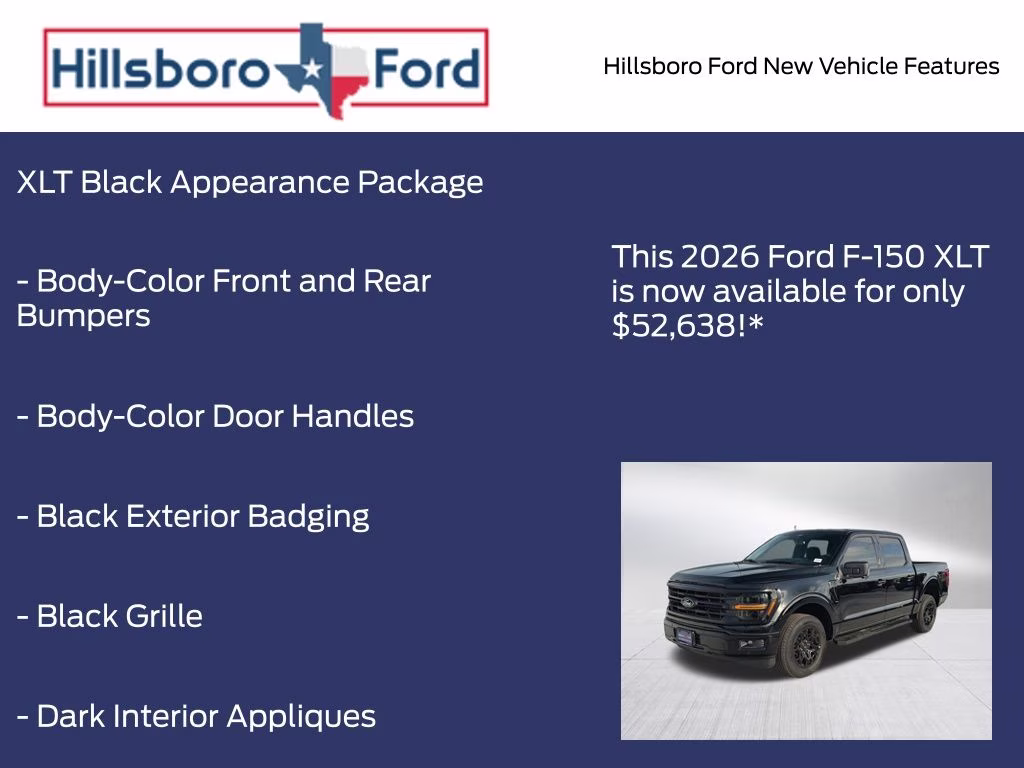 2026 Agate Black Metallic Ford F-150 XLT RWD Truck