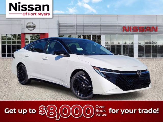 2026 Aspen White/Super Black Nissan Sentra SR FWD Sedan