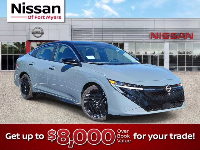 2026 Atlantic Gray/Super Black Nissan Sentra SR FWD Sedan