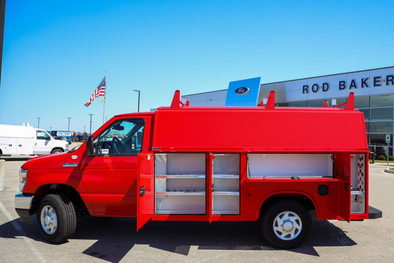 2026 Race Red Ford E-Series Cutaway Base RWD Chassis