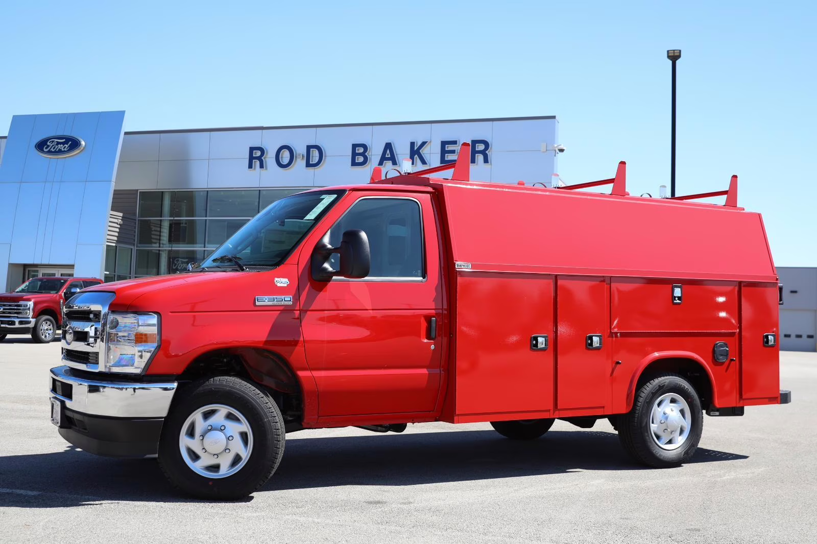 2026 Race Red Ford E-Series Cutaway Base RWD Chassis