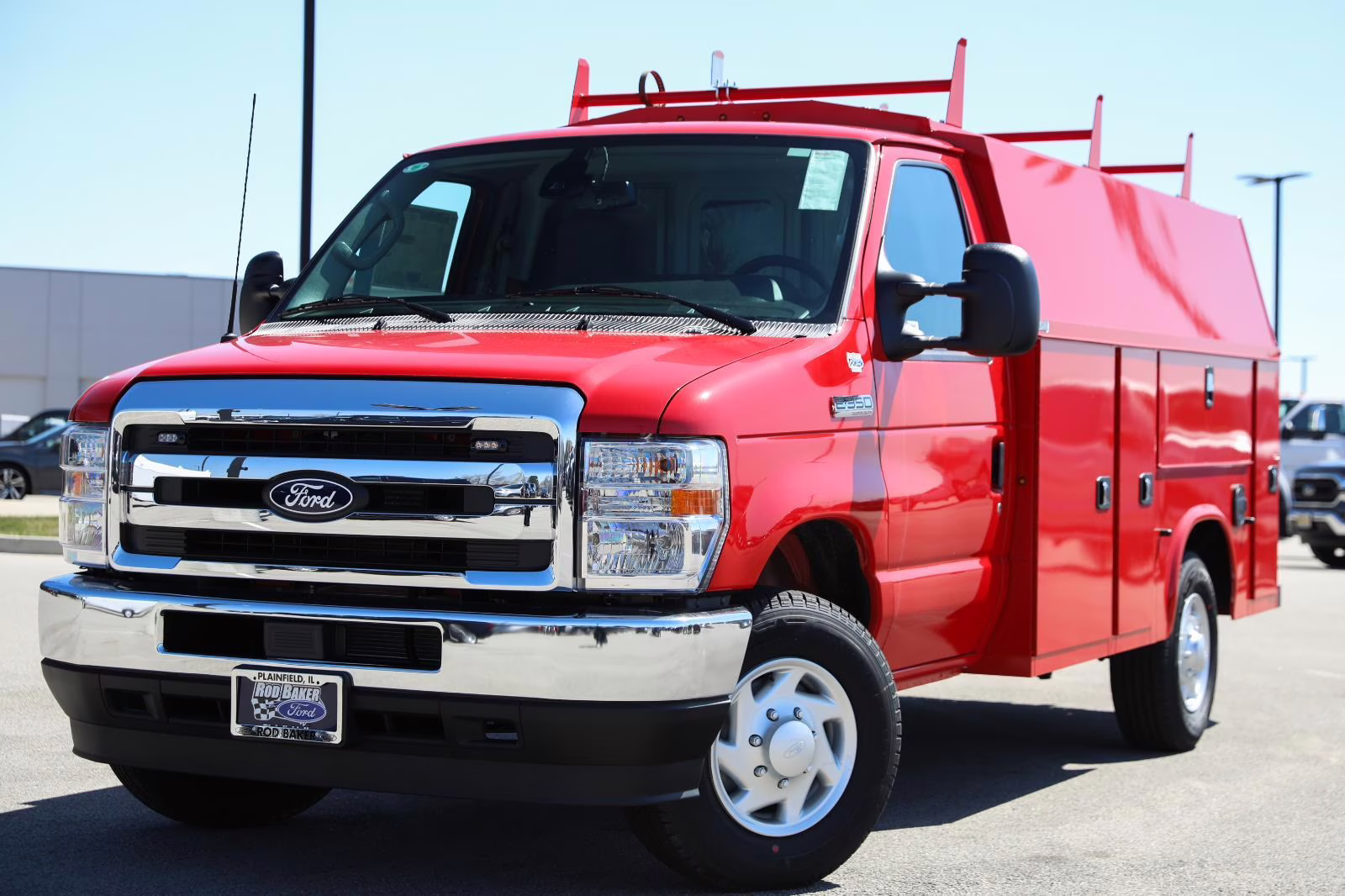 2026 Race Red Ford E-Series Cutaway Base RWD Chassis