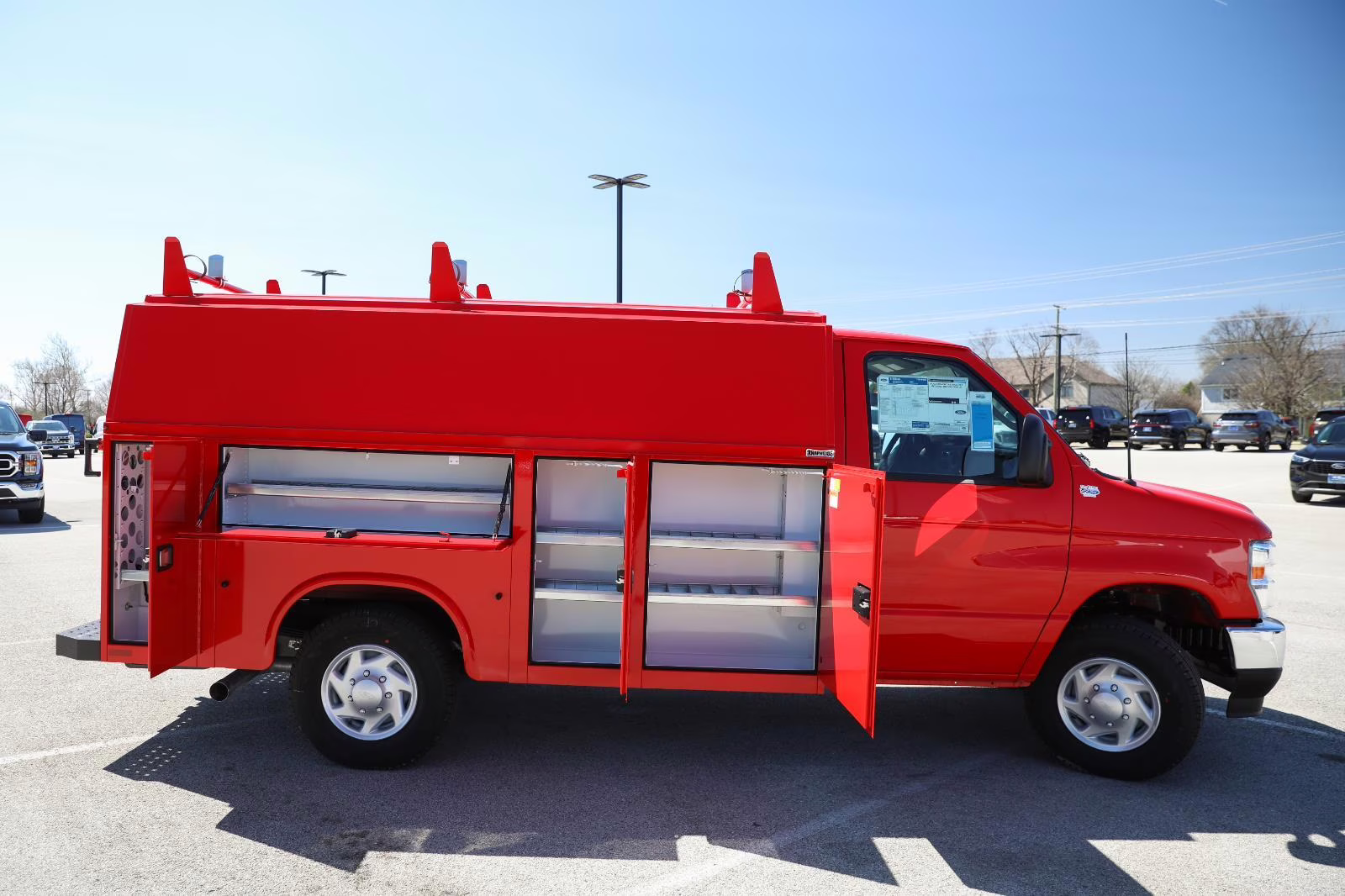 2026 Race Red Ford E-Series Cutaway Base RWD Chassis