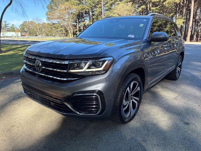 2021 Platinum Gray Metallic Volkswagen Atlas 3.6L V6 SEL Premium R-Line AWD SUV