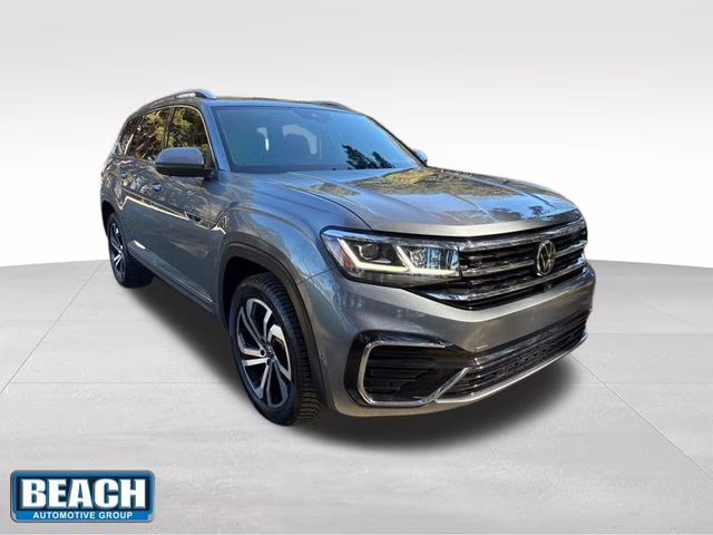 2021 Platinum Gray Metallic Volkswagen Atlas 3.6L V6 SEL Premium R-Line AWD SUV