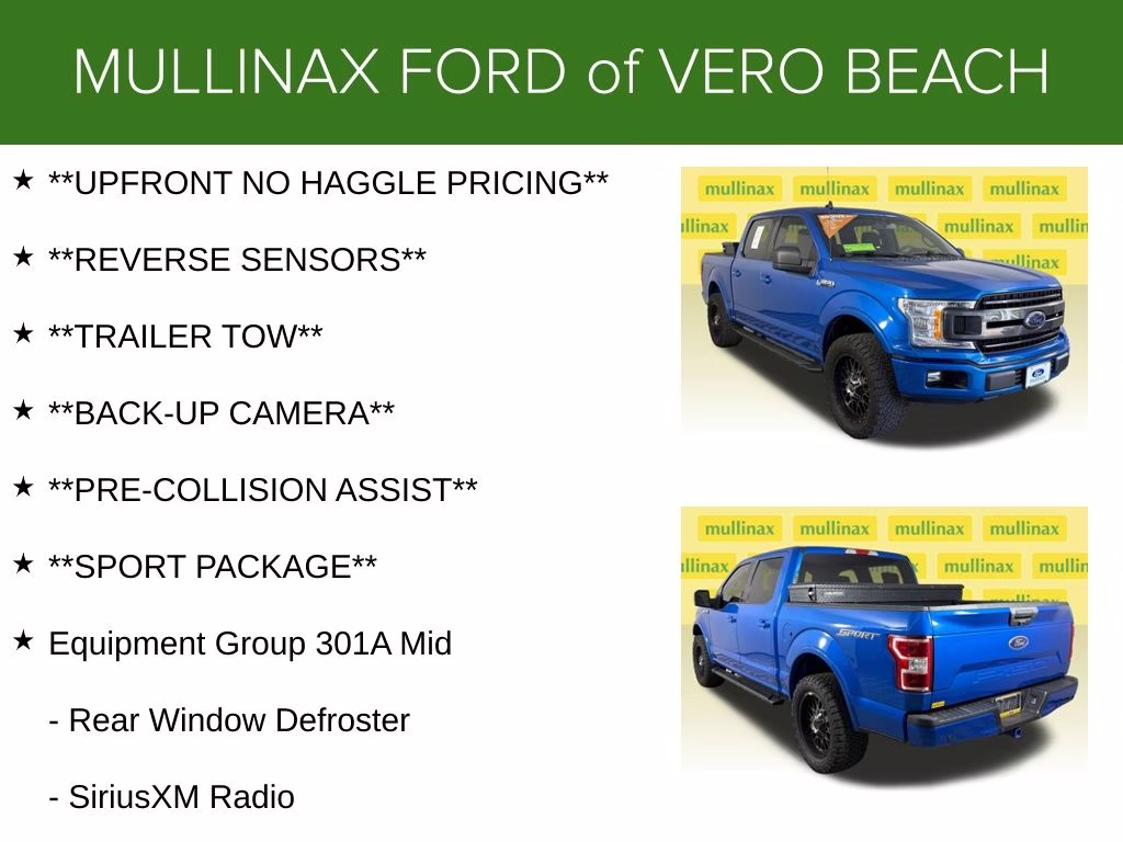 2020 Velocity Blue Metallic Ford F-150 XLT RWD Truck
