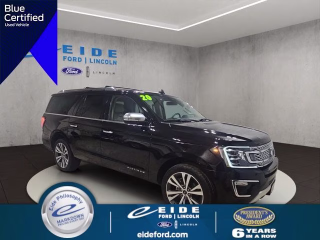 2020 Agate Black Ford Expedition Max Platinum 4X4 SUV