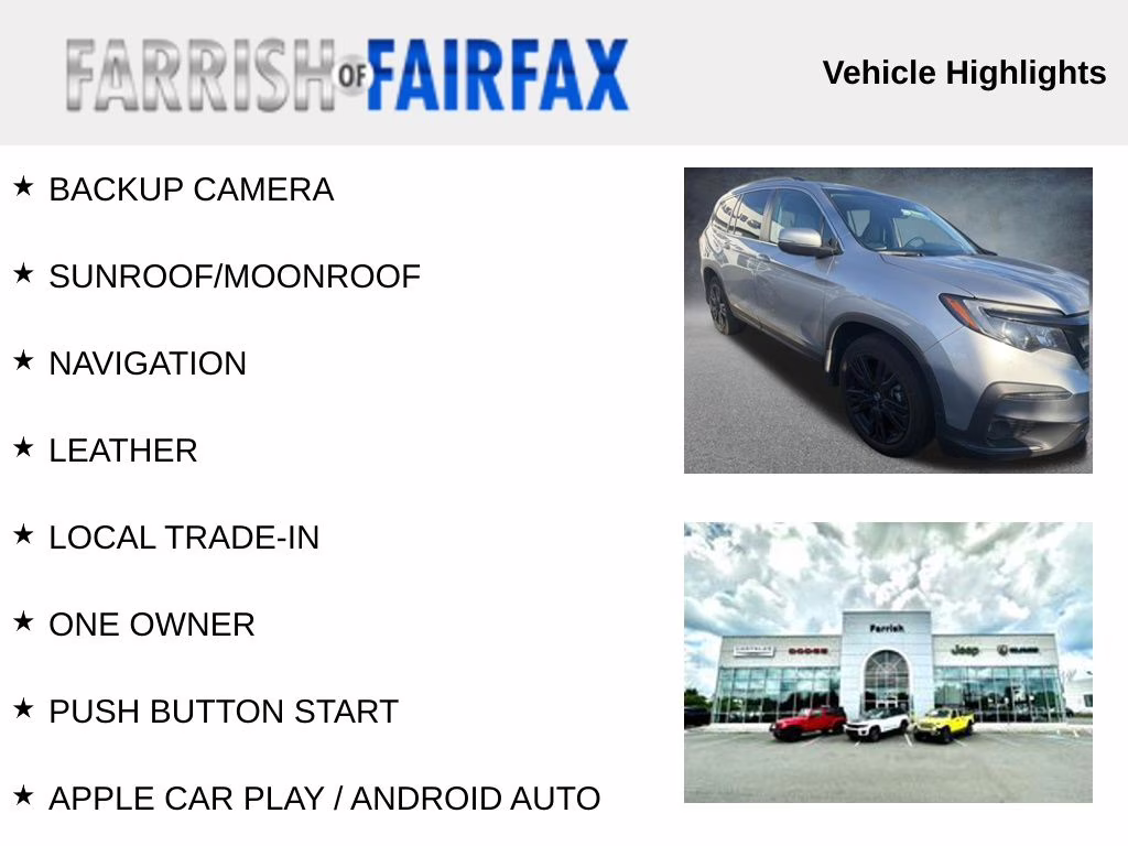 2022 Lunar Silver Metallic Honda Pilot Special Edition AWD SUV